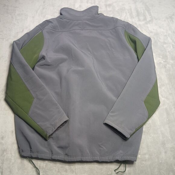 LL Bean Men 2XLT Jacket Fleece Lined Gray Green Polartec Full-Zip Hiking Outdoor - Picture 6 of 12